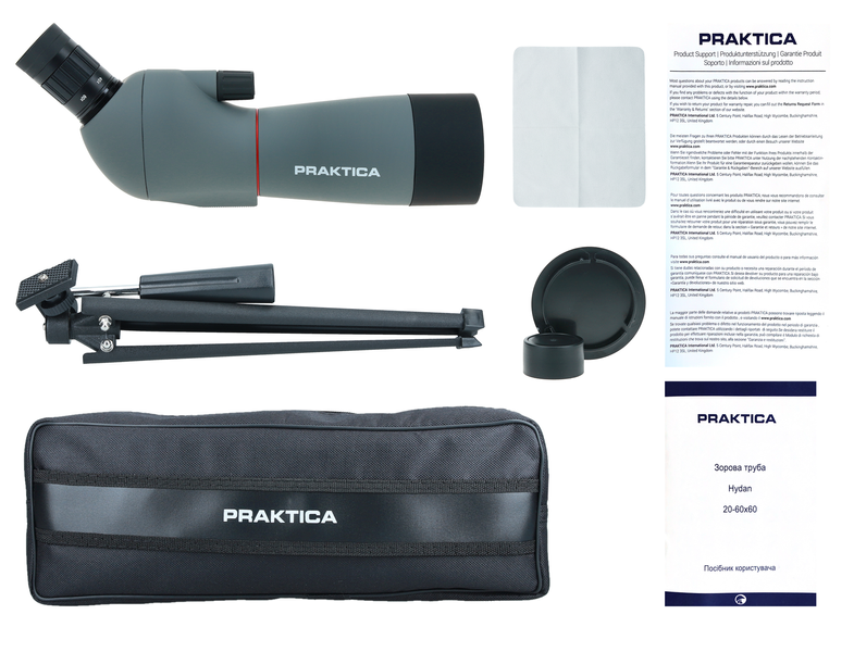 Подзорная труба Praktica Hydan 20-60x60 WA Grey + штатив 71206060 фото